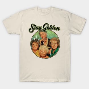 VINTAGE RETRO STAY GOLDEN T-Shirt